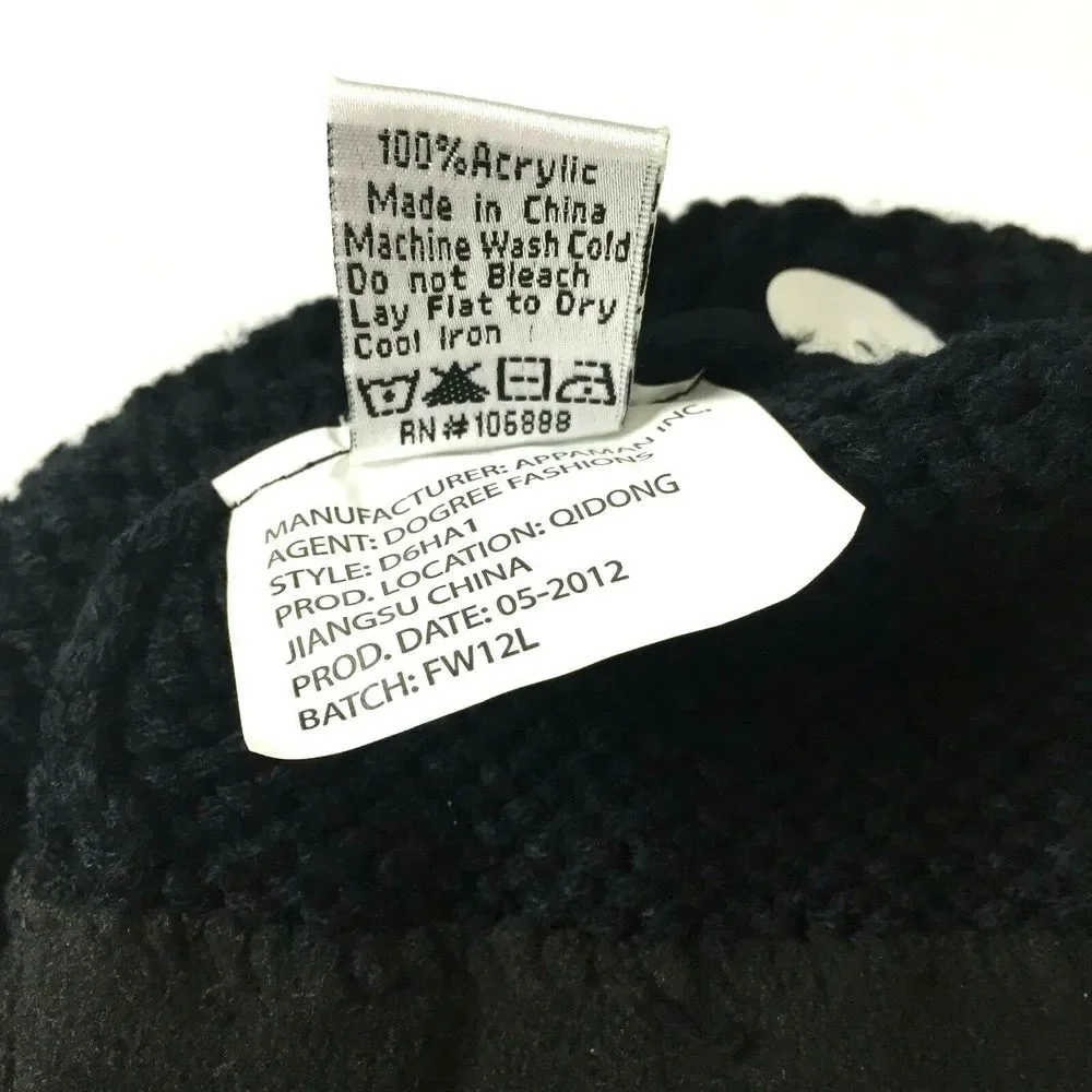 Appaman Kids Rocky Hat Black Soft Cable Knit Size Large 5-7 Years Old NWT‎ $28